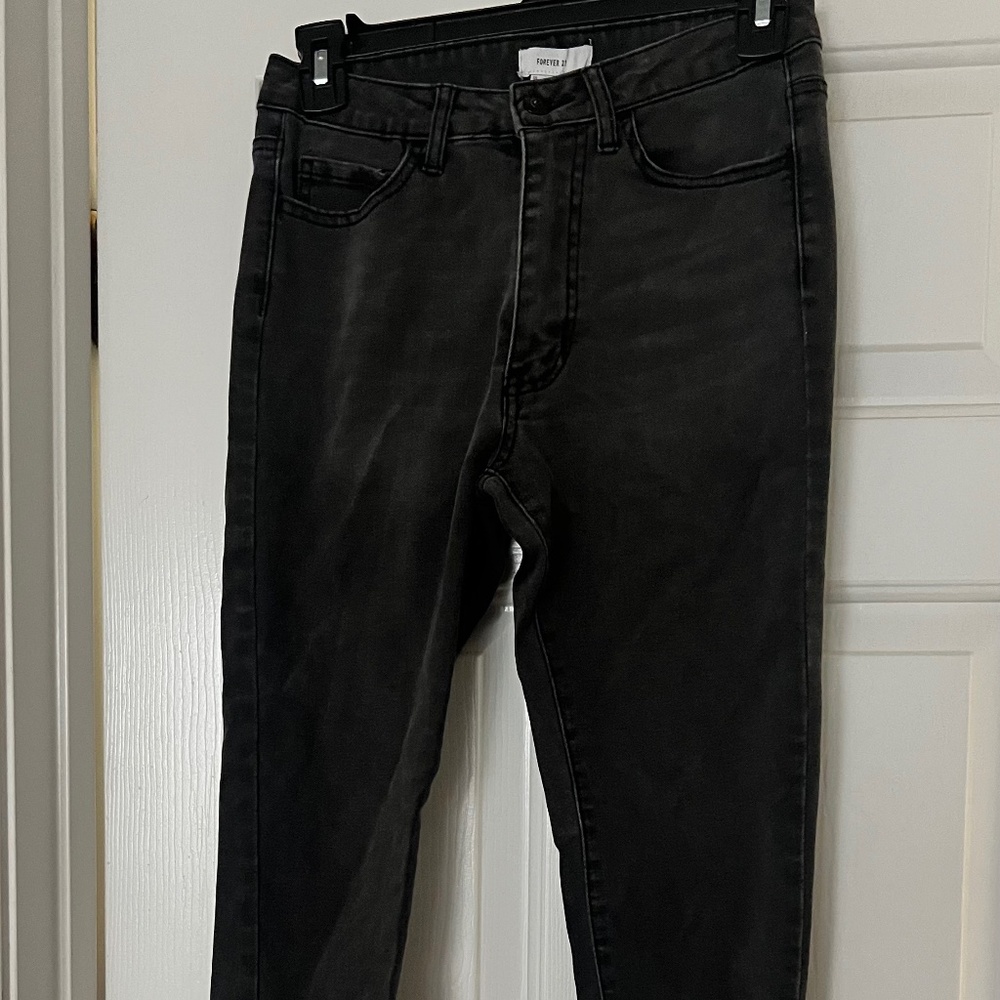 Forever 21 Skinny Jeans Womens Dark Wash Black